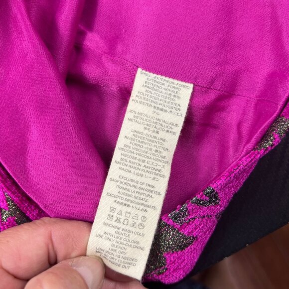 Free People Womens Movin On Embroidered Metallic Mini Skirt Fuchsia Size 4 - Picture 5 of 10